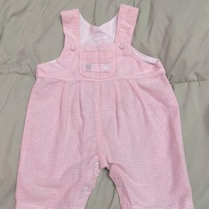 Pink Gingham Baby Girl Overalls